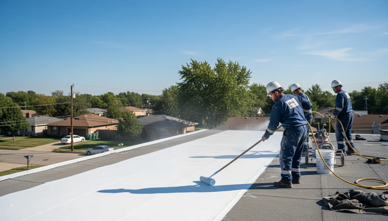 Commercial roof coating in Blessing, TX near me